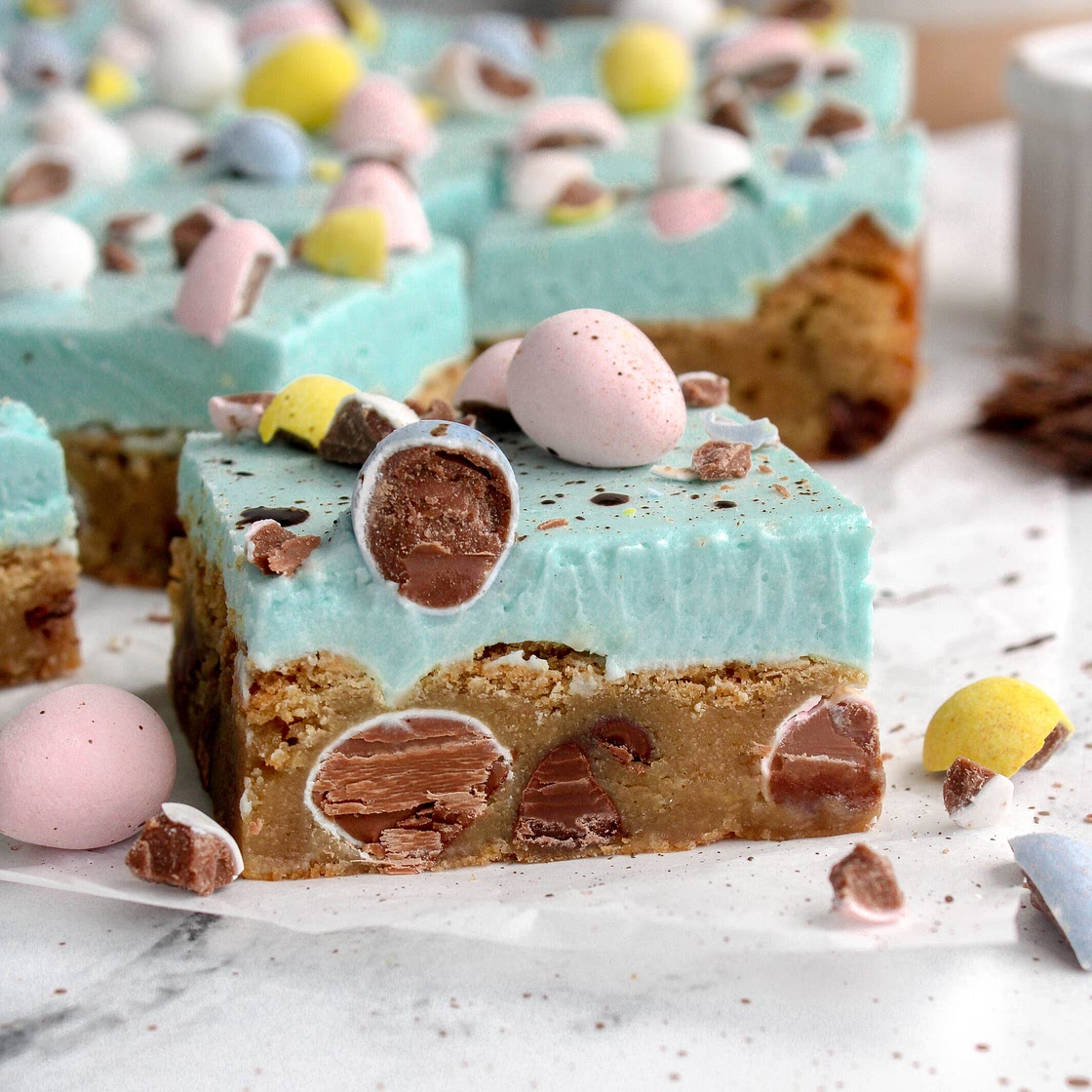 Cadbury Egg Cookie Bars