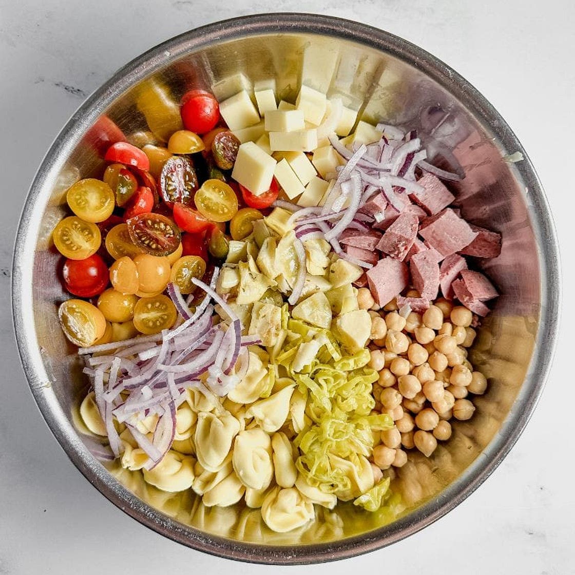Easy Italian Chopped Salad Recipe with Tortellini