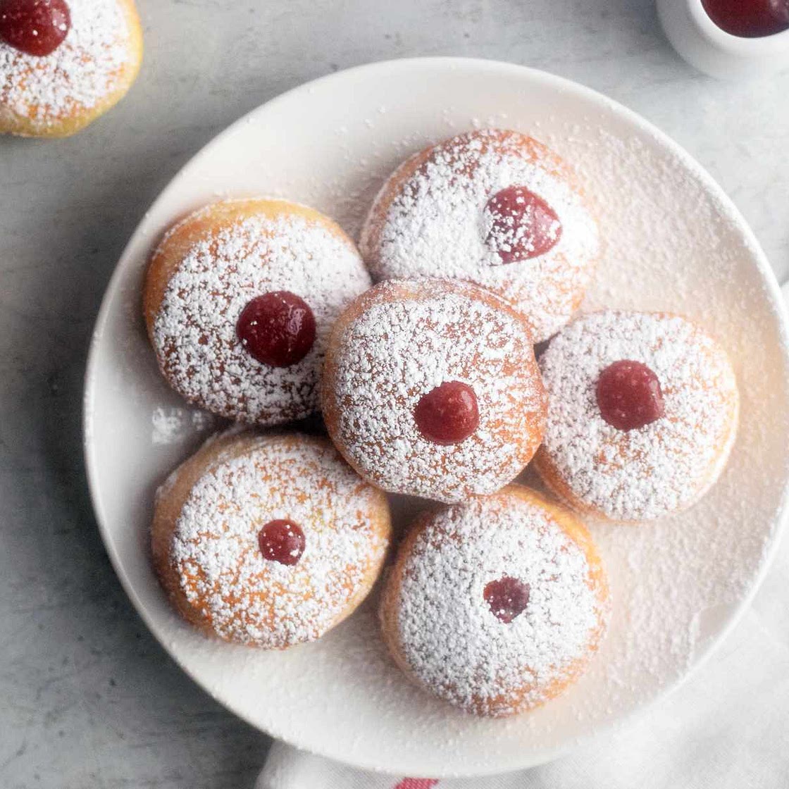 Air Fryer Sufganiyot (Jam-Filled Doughnuts) Recipe