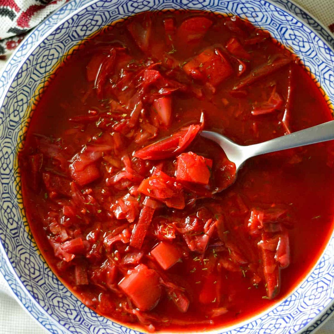 Vegetarian Ukrainian/Russian Borscht Soup