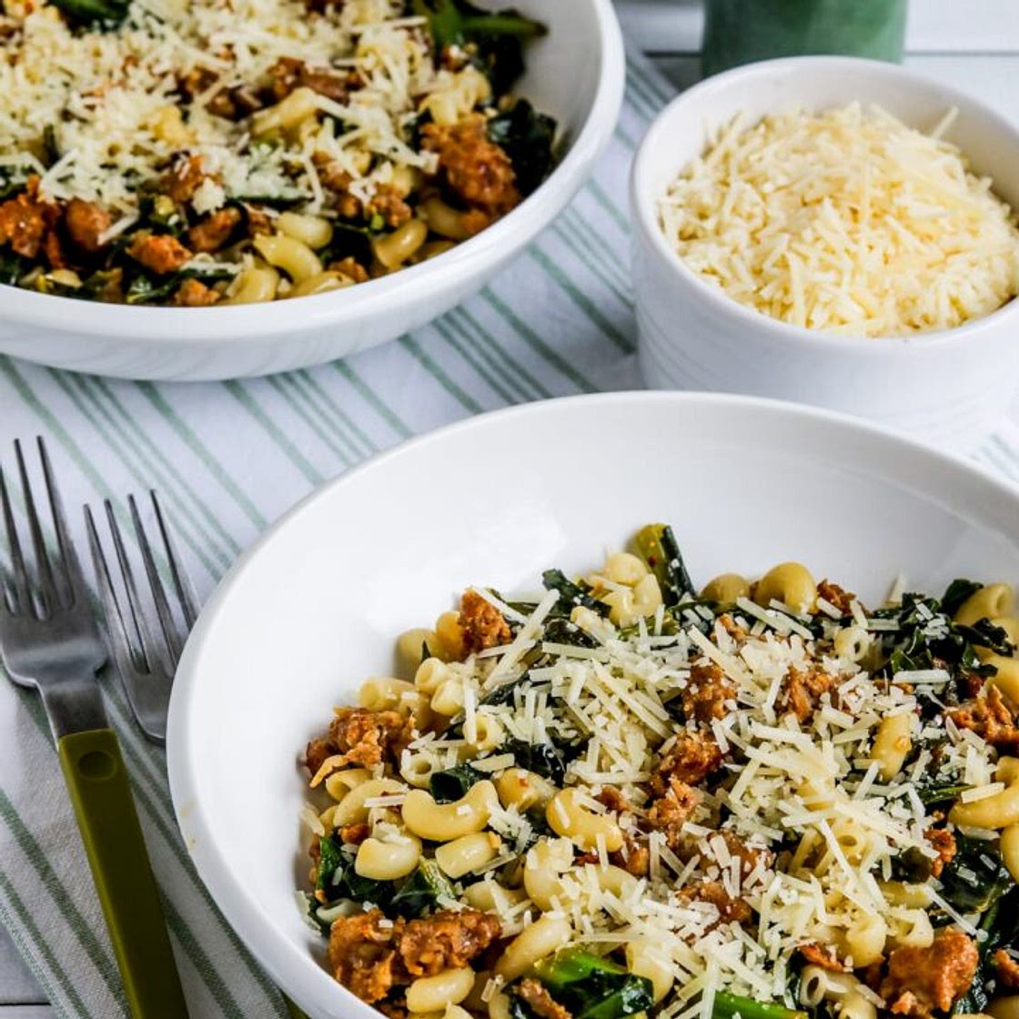 Italian Sausage Pasta with Collard Greens