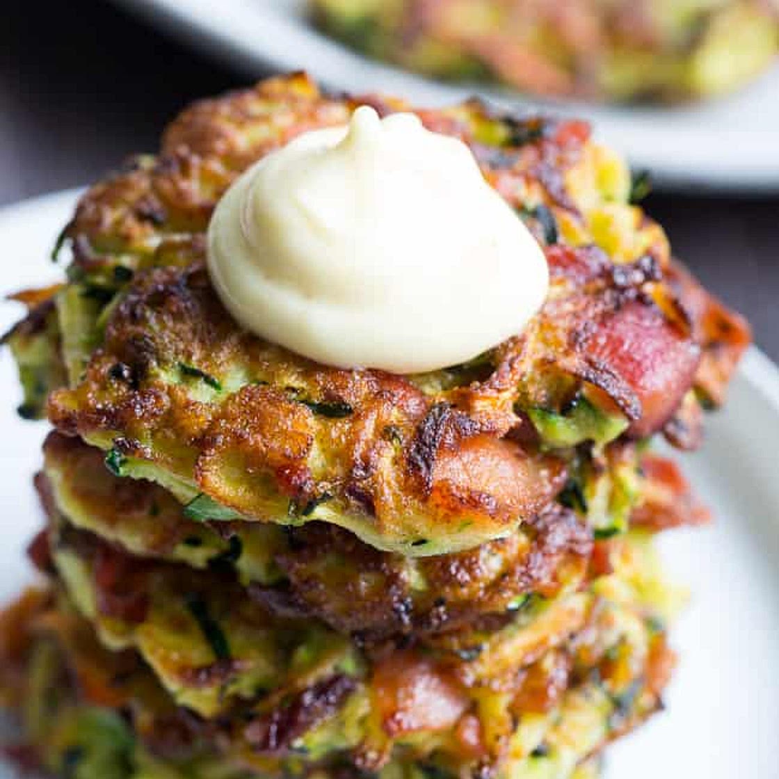 Bacon Zucchini Fritters {Paleo, Whole30}