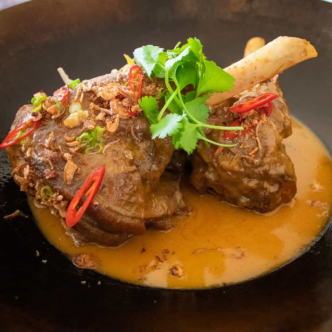 Lamb shank red Thai curry