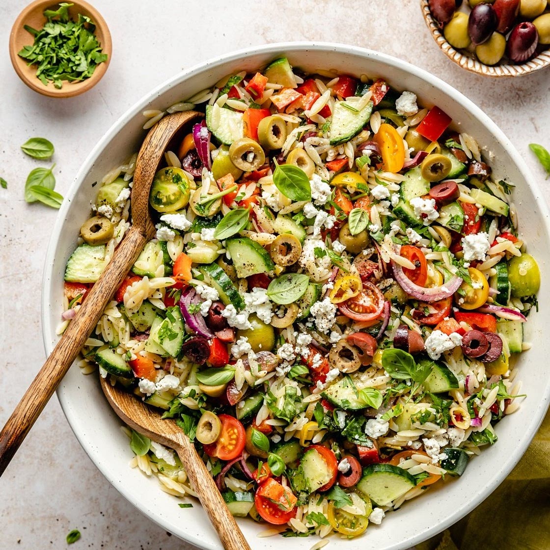 Herby Olive Italian Orzo Salad