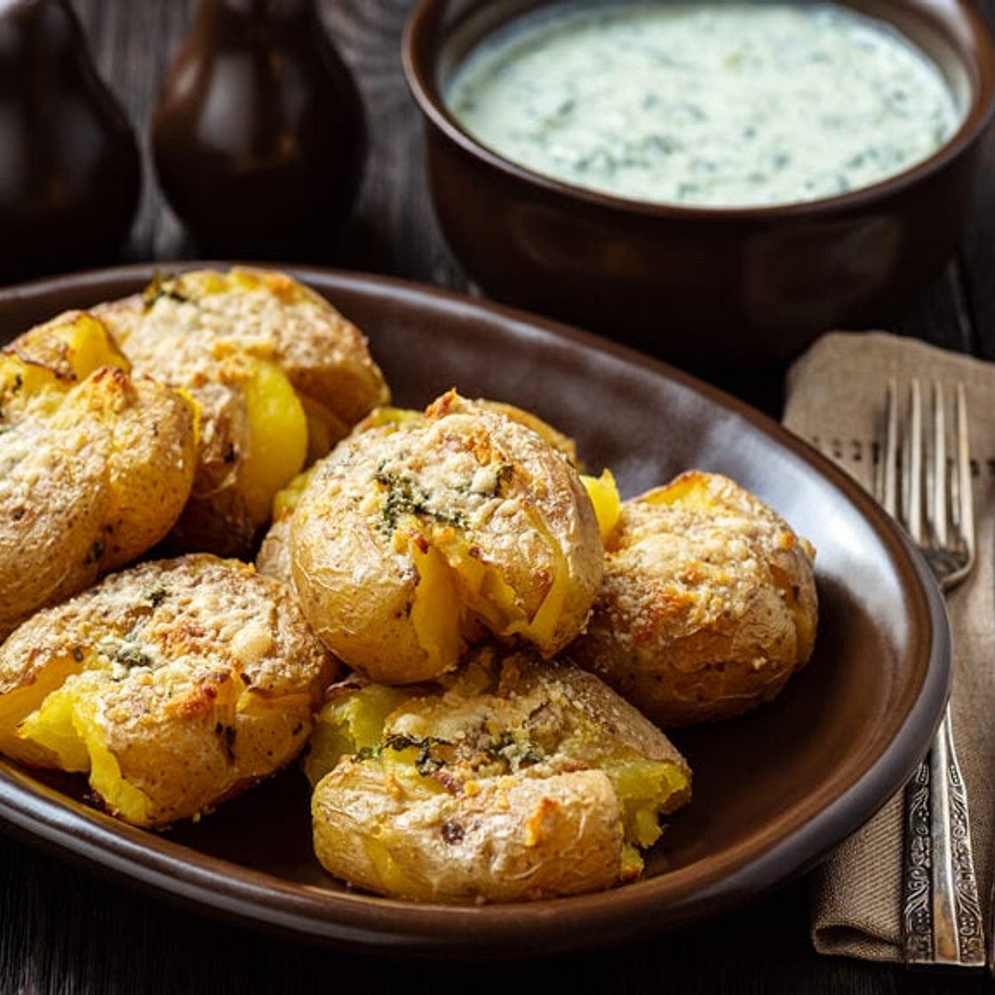 Smashed Griddle Potatoes