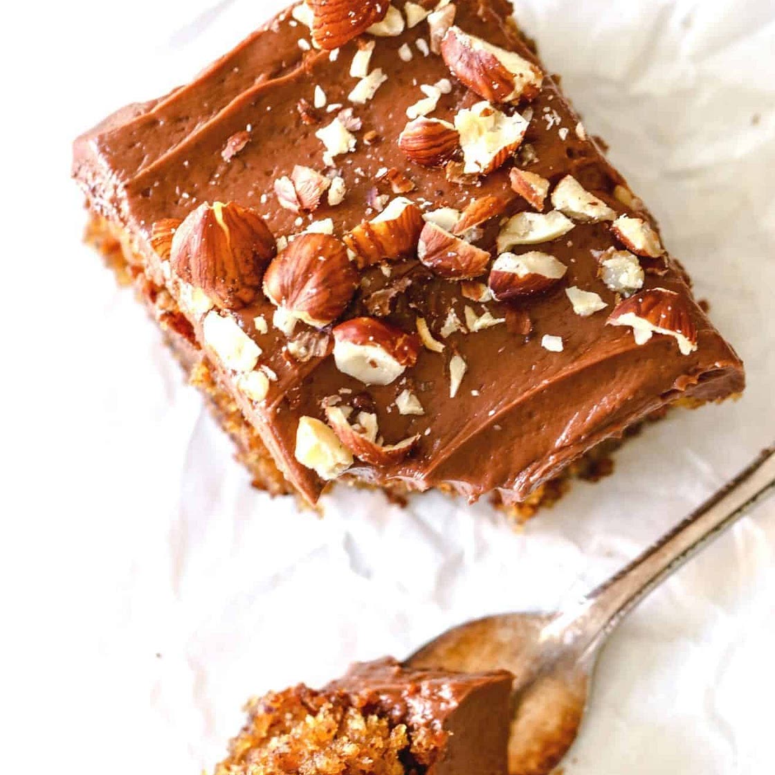 15-Min Chocolate Frosted Hazelnut Cake