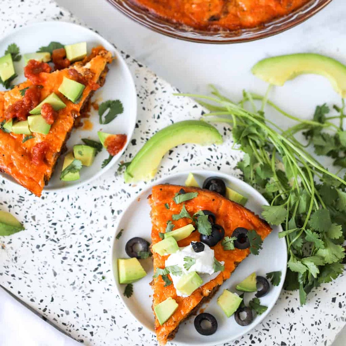 Crustless Taco Pie (Keto Taco Pie + Low Carb, Gluten Free)