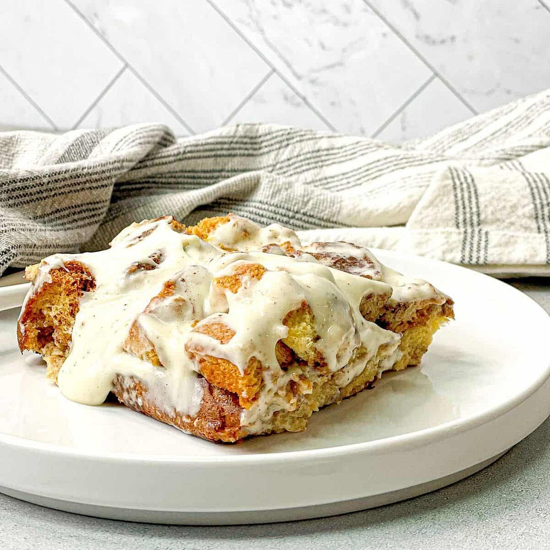 Cinnamon Roll Brioche Toast Casserole