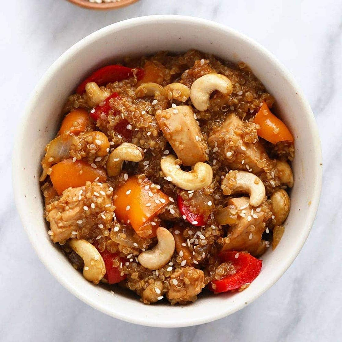 Cashew Chicken Quinoa Bake