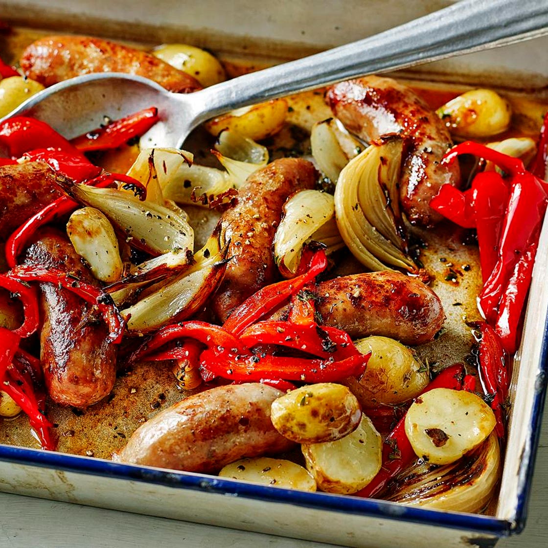 Roasted sausage and potato supper