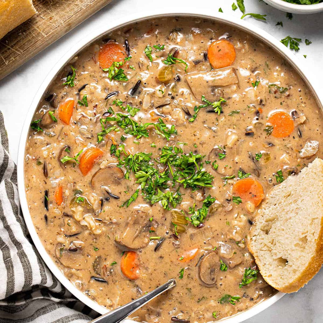 Creamy Vegan Wild Rice Soup