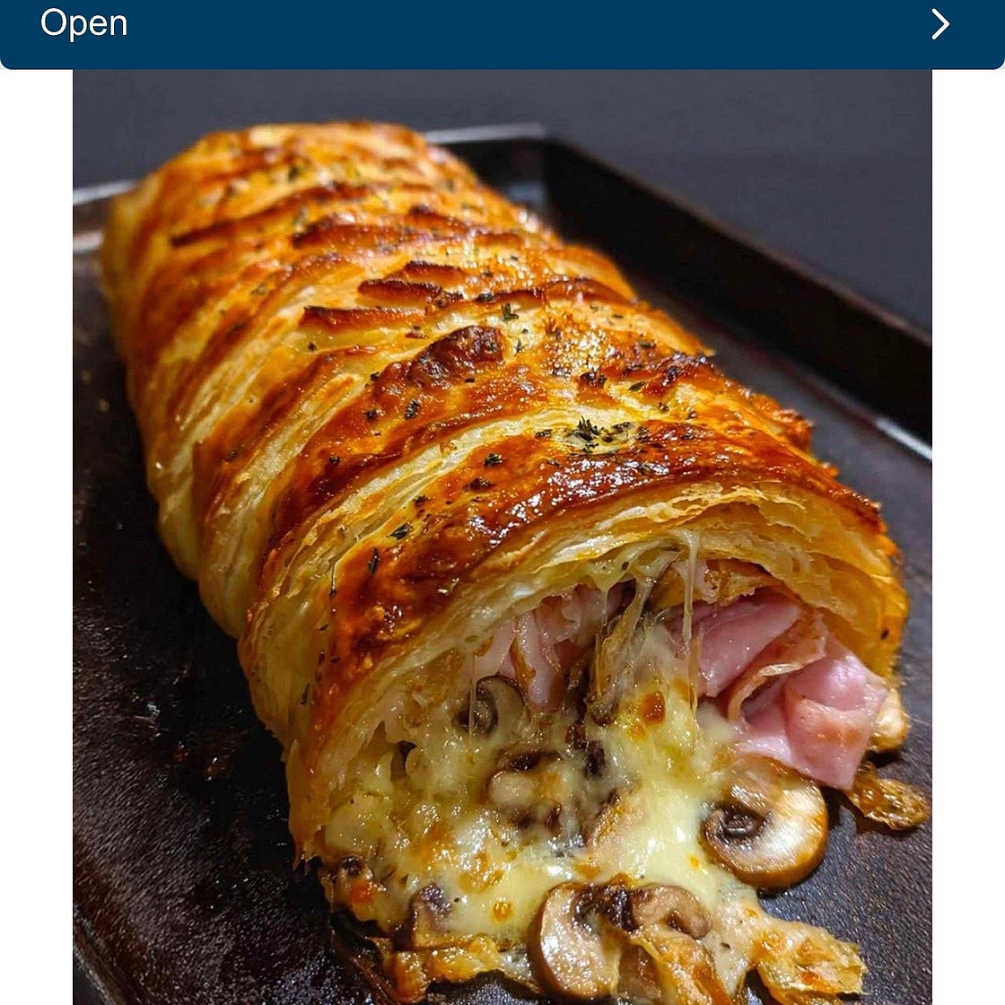 Ham Stuffed puff pastry