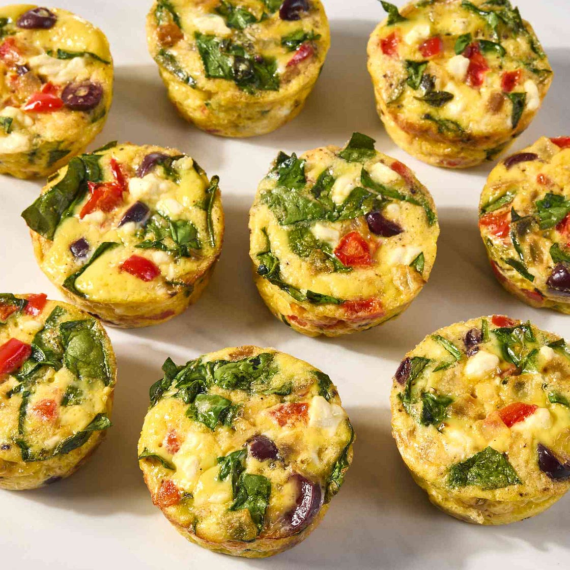 Muffin-Tin Omelets with Feta & Peppers