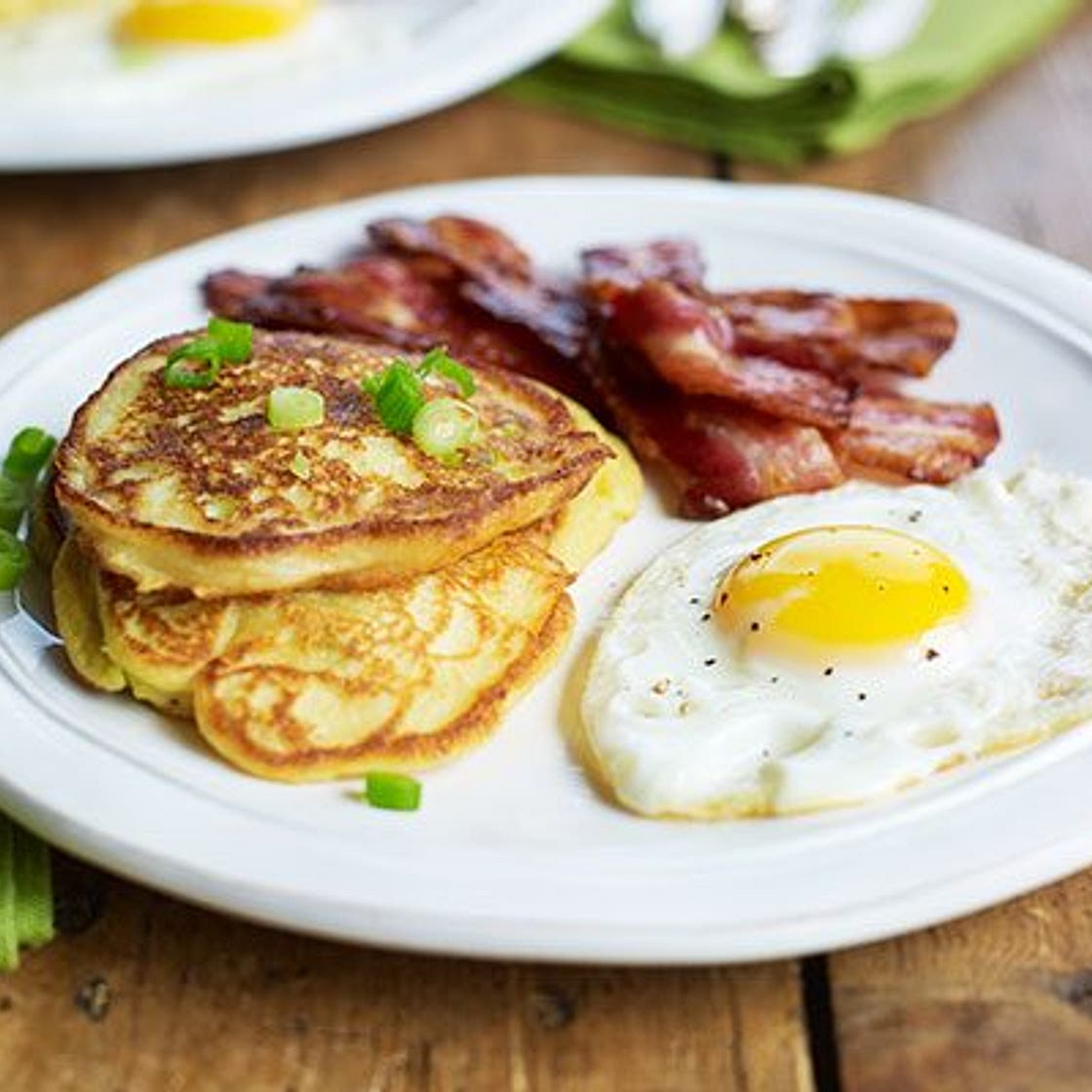 Potato & spring onion breakfast pancakes