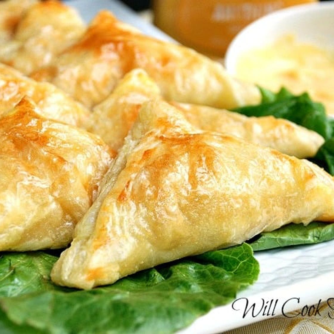 Honey Mustard Chicken Pockets with Creamy Honey Mustard Dip