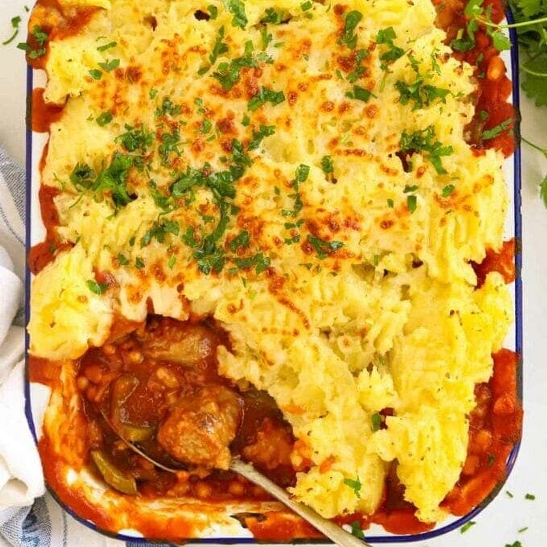 Cowboy Pie {Mash-Topped Sausage & Beans}