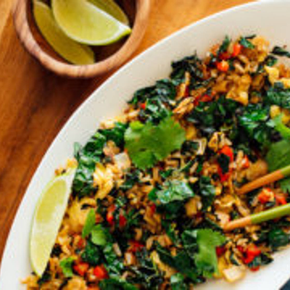 Spicy Kale and Coconut Fried Rice