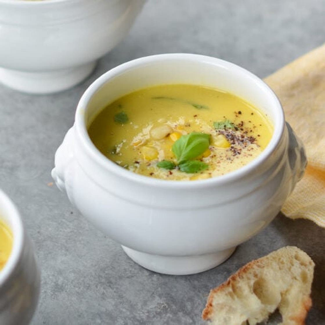Summer Corn Soup with Fresh Herbs