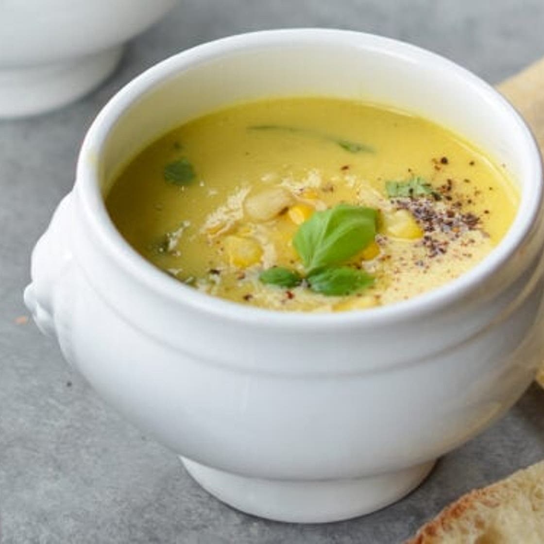 Summer Corn Soup with Fresh Herbs