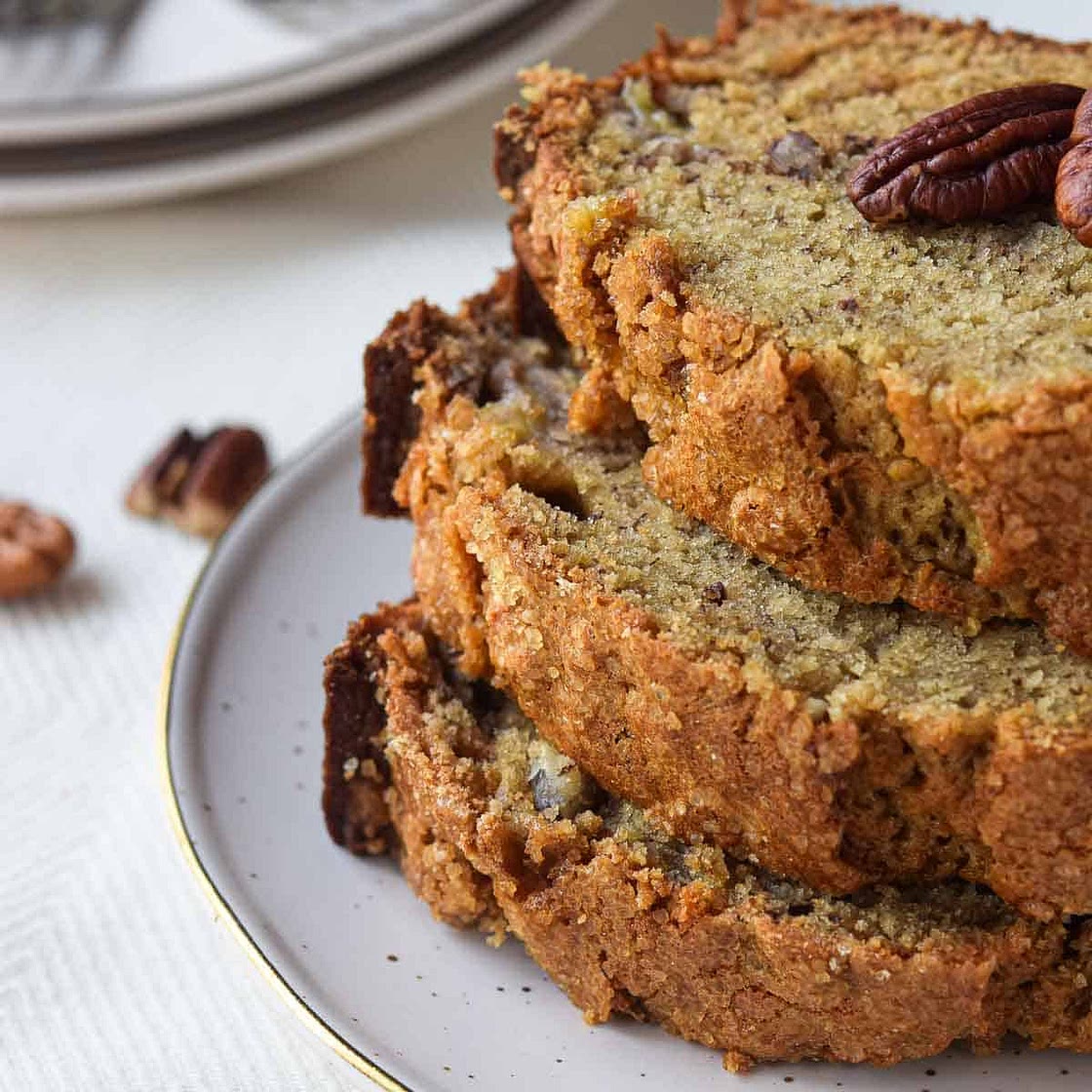 Bakery Style Banana Bread with Pecans