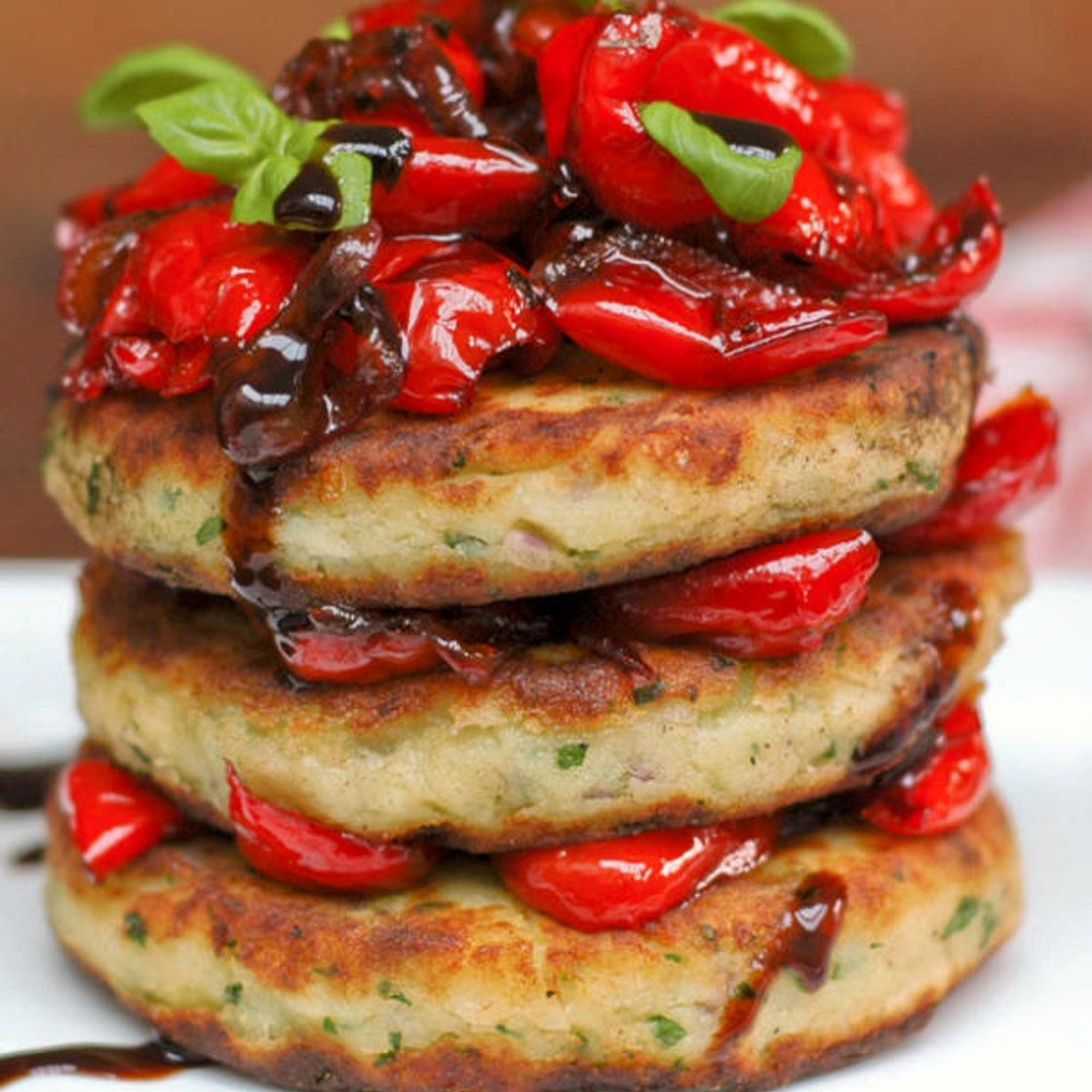 My favourite Potato Cakes with Pepper Salsa