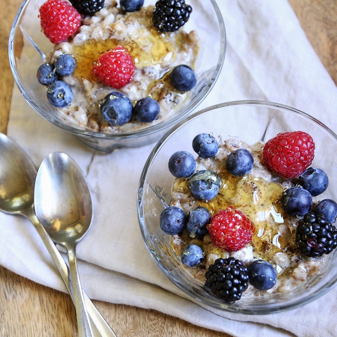 Purple Tibetan Barley Pudding with Fruit