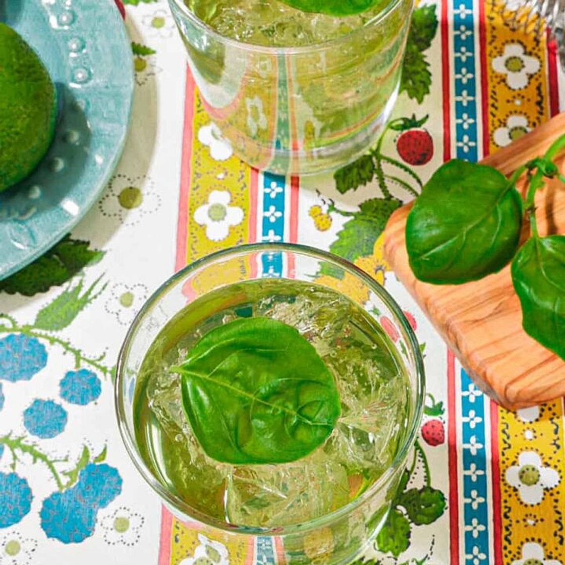 Basil Vodka Gimlet Cocktail