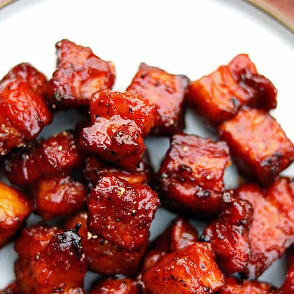 Smoked Pork Belly Burnt Ends