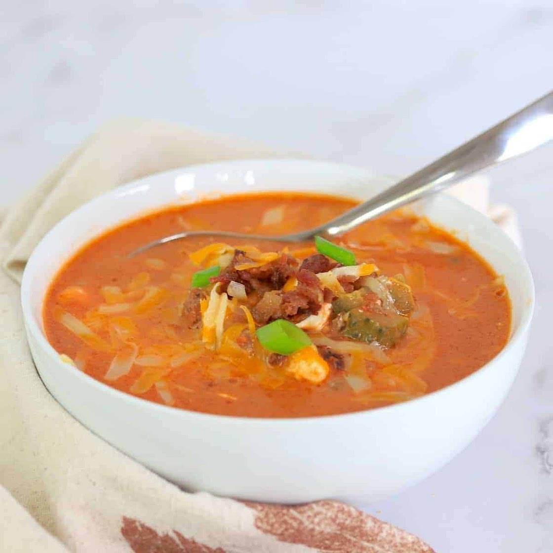 Instant Pot Low Carb Cheeseburger Soup