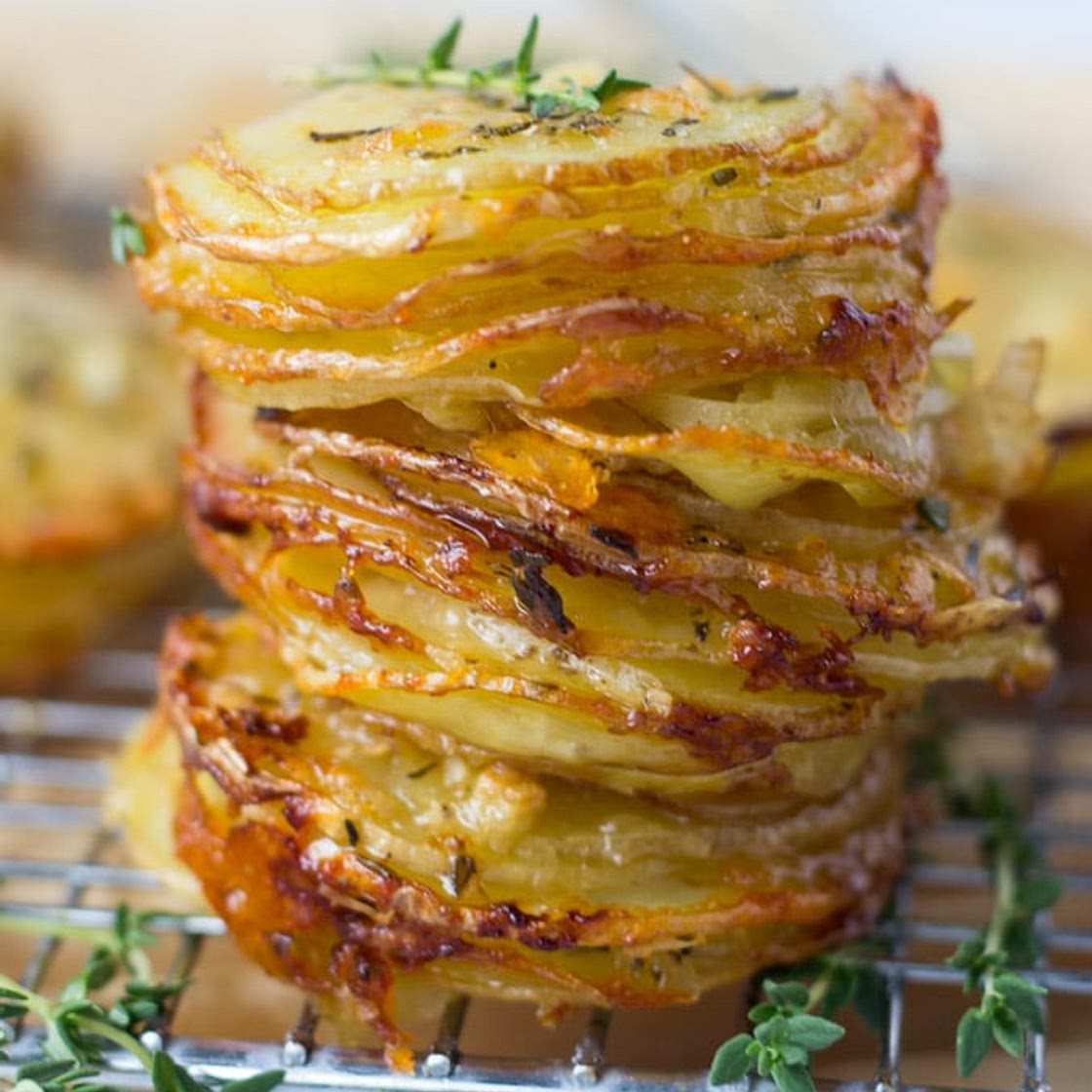 Gruyere and Thyme Stacked Potatoes