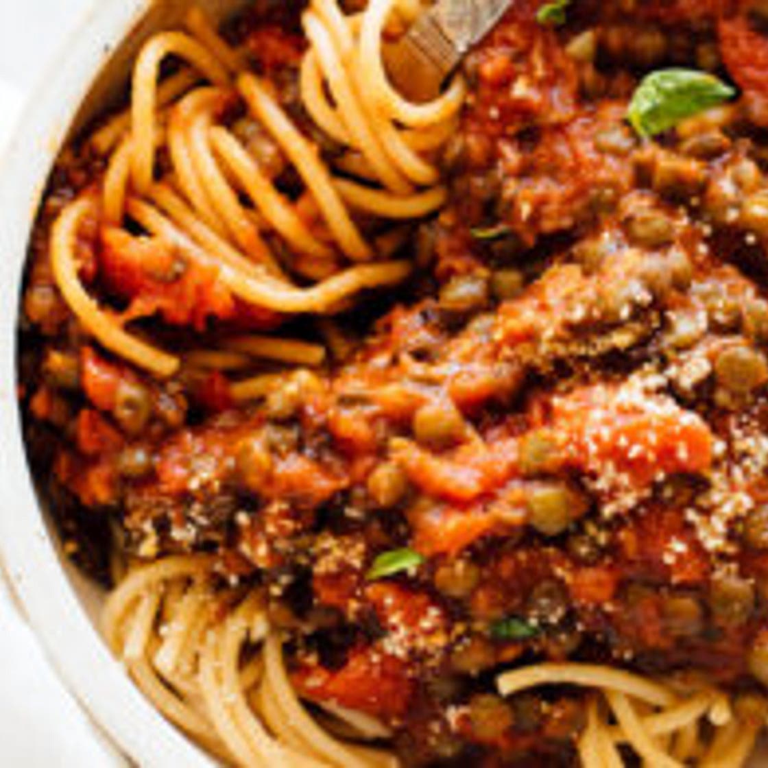 Hearty Spaghetti with Lentils & Marinara