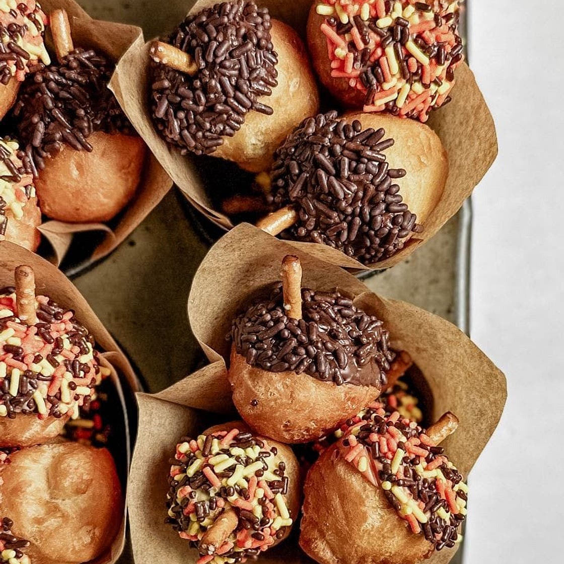 Easy Acorn Donut Holes!