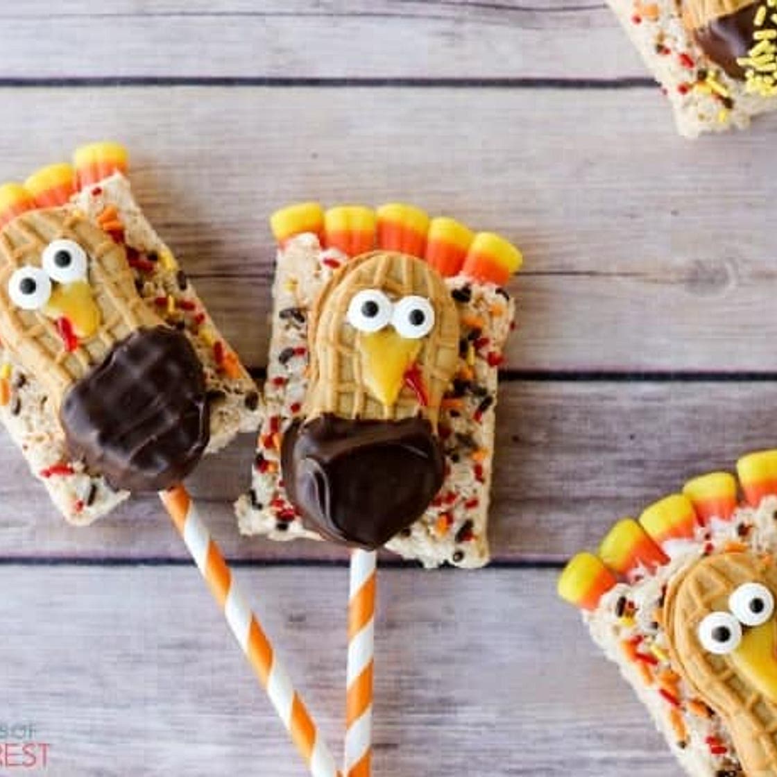 Rice Krispie Treat Turkey Treats