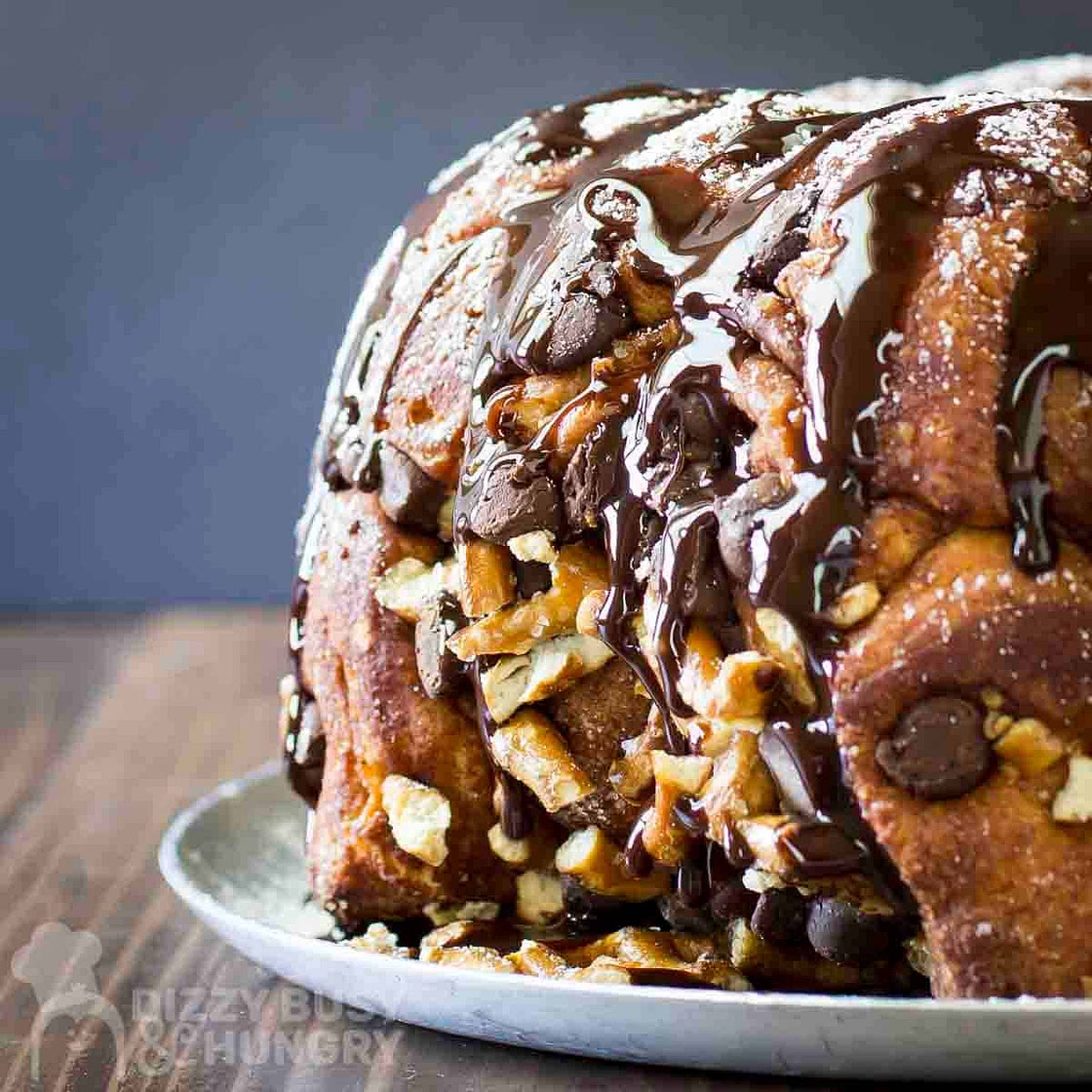 Chocolate Pretzel Biscuit Monkey Bread