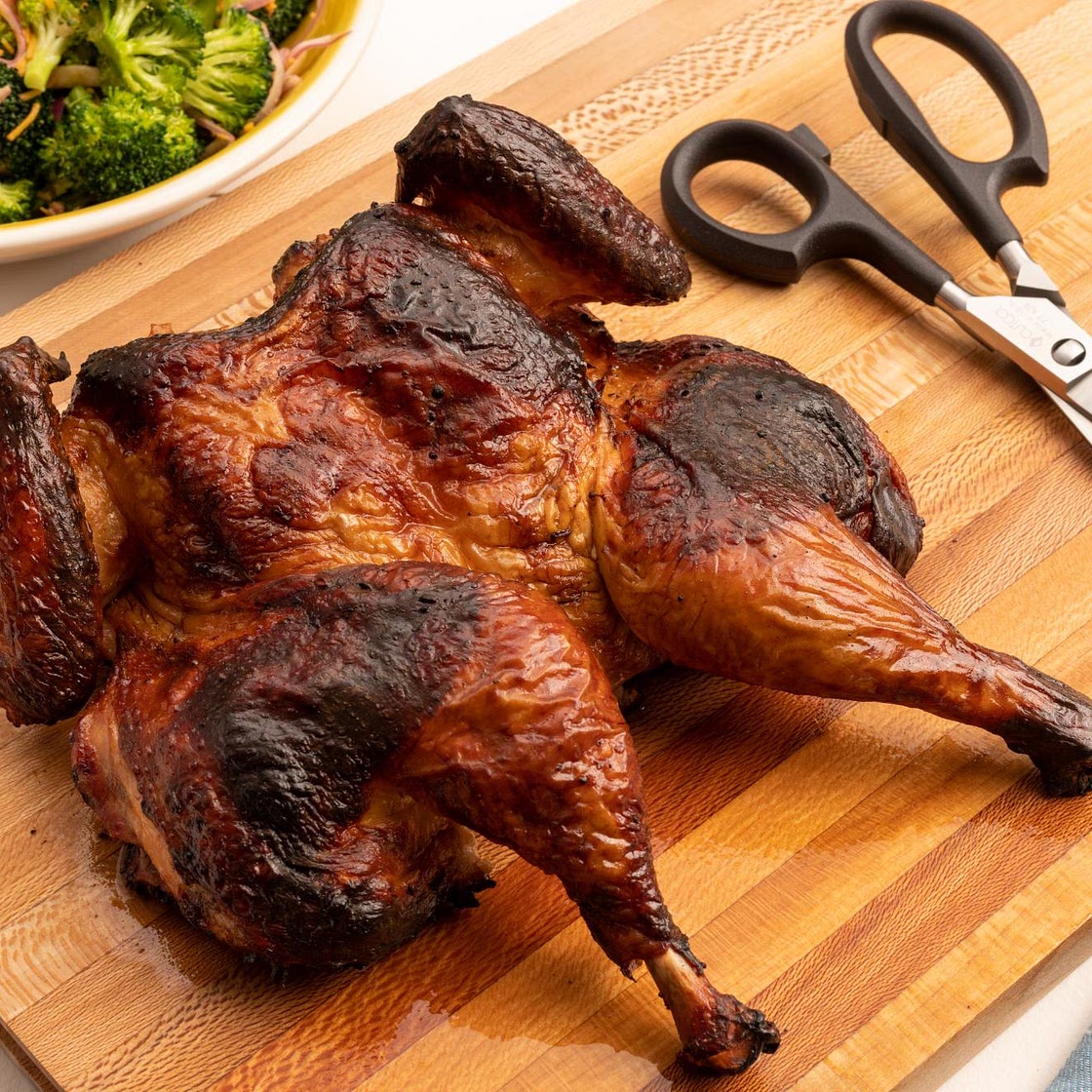 Buttermilk Brined Spatchcock Chicken