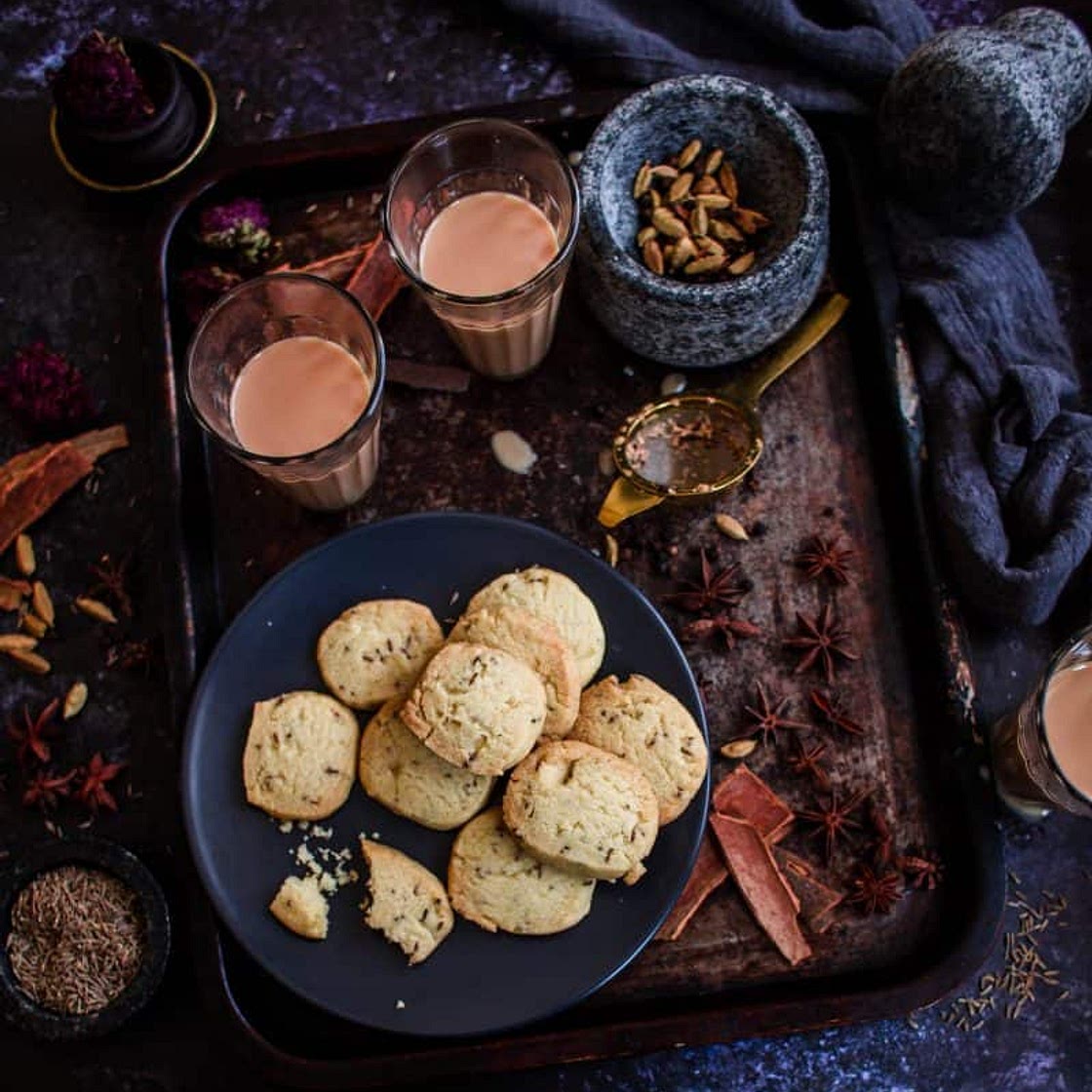 Roasted Jeera Shortbread - Cumin Biscuits