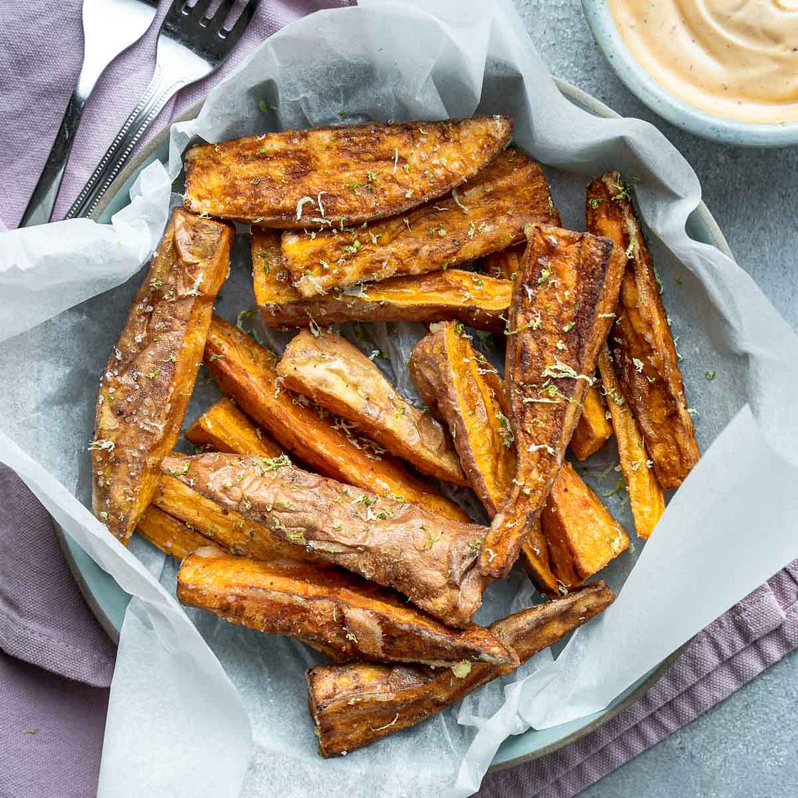 Sweet Potato Wedges with Lime Zest