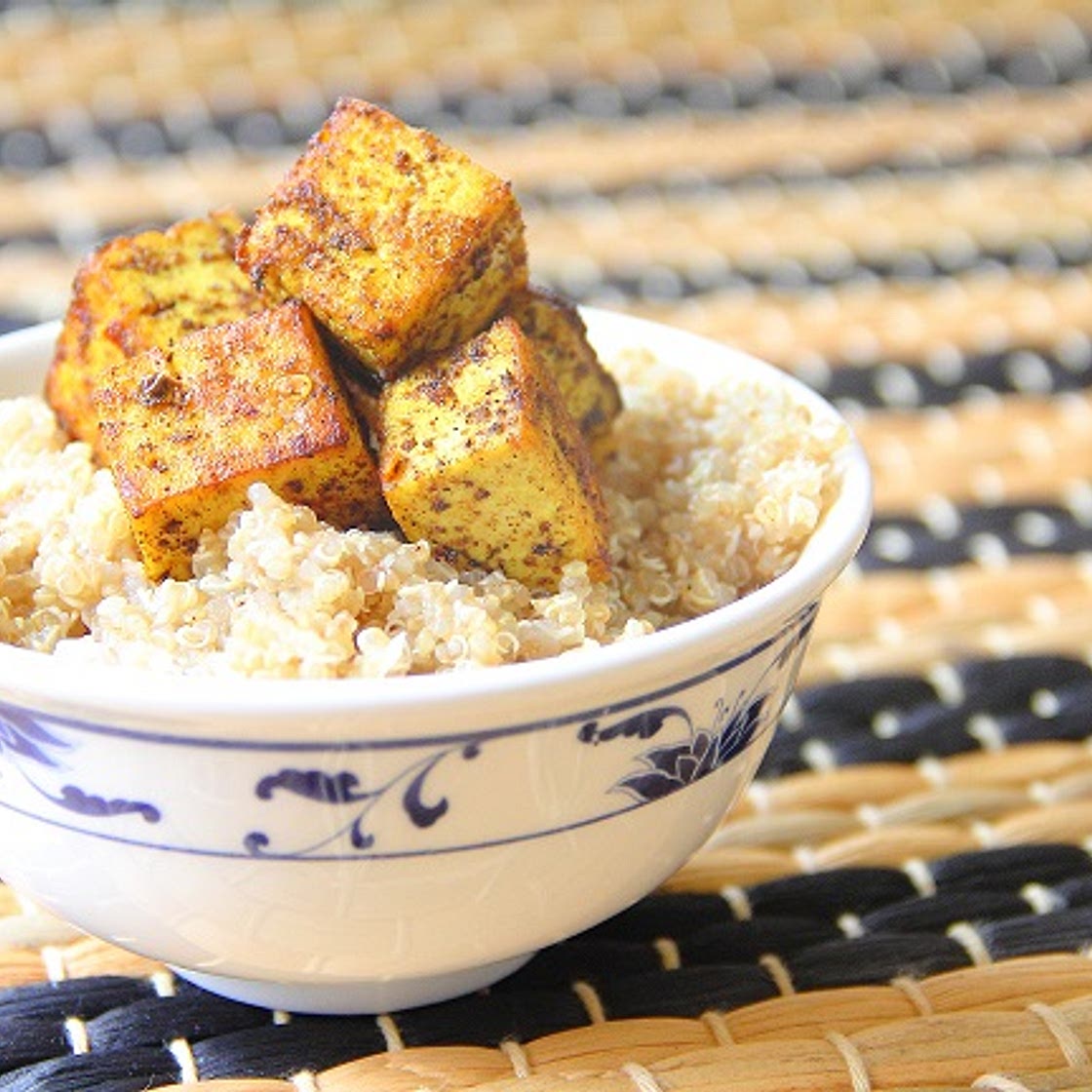 Caribbean Tofu with Coconut Quinoa