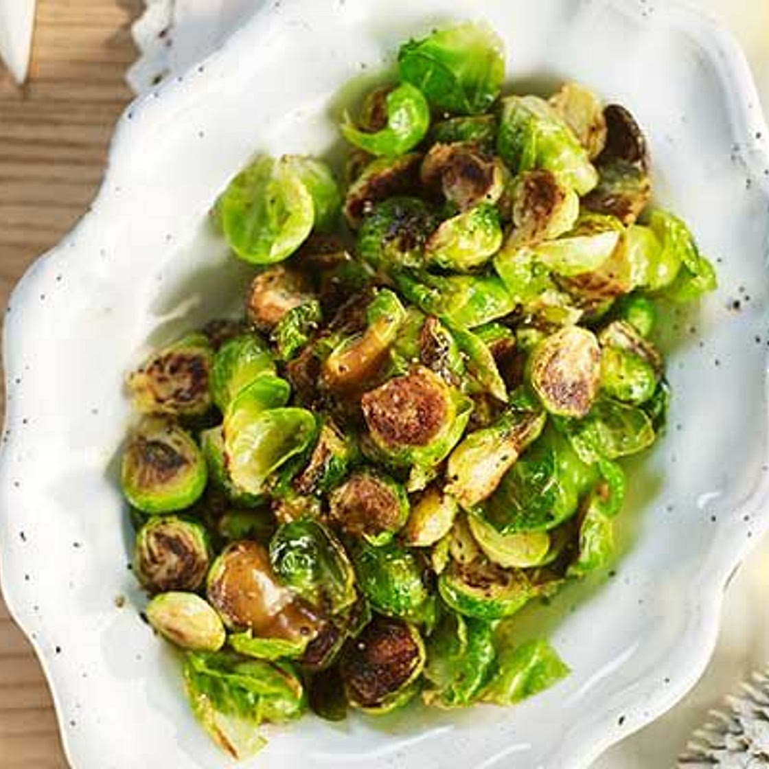 Charred Brussels sprouts with Marmite butter