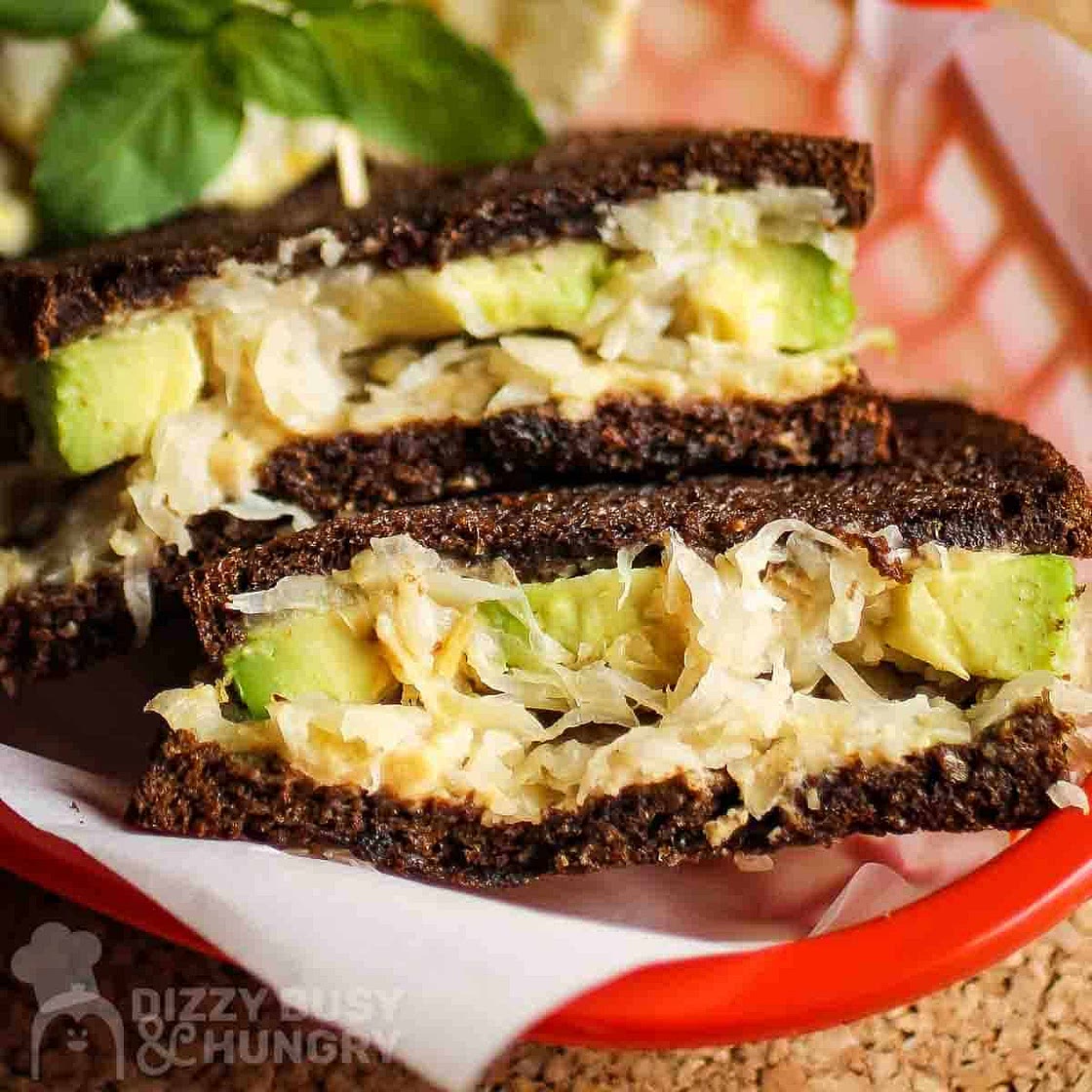 Mom's Grilled Avocado Sauerkraut Sandwich