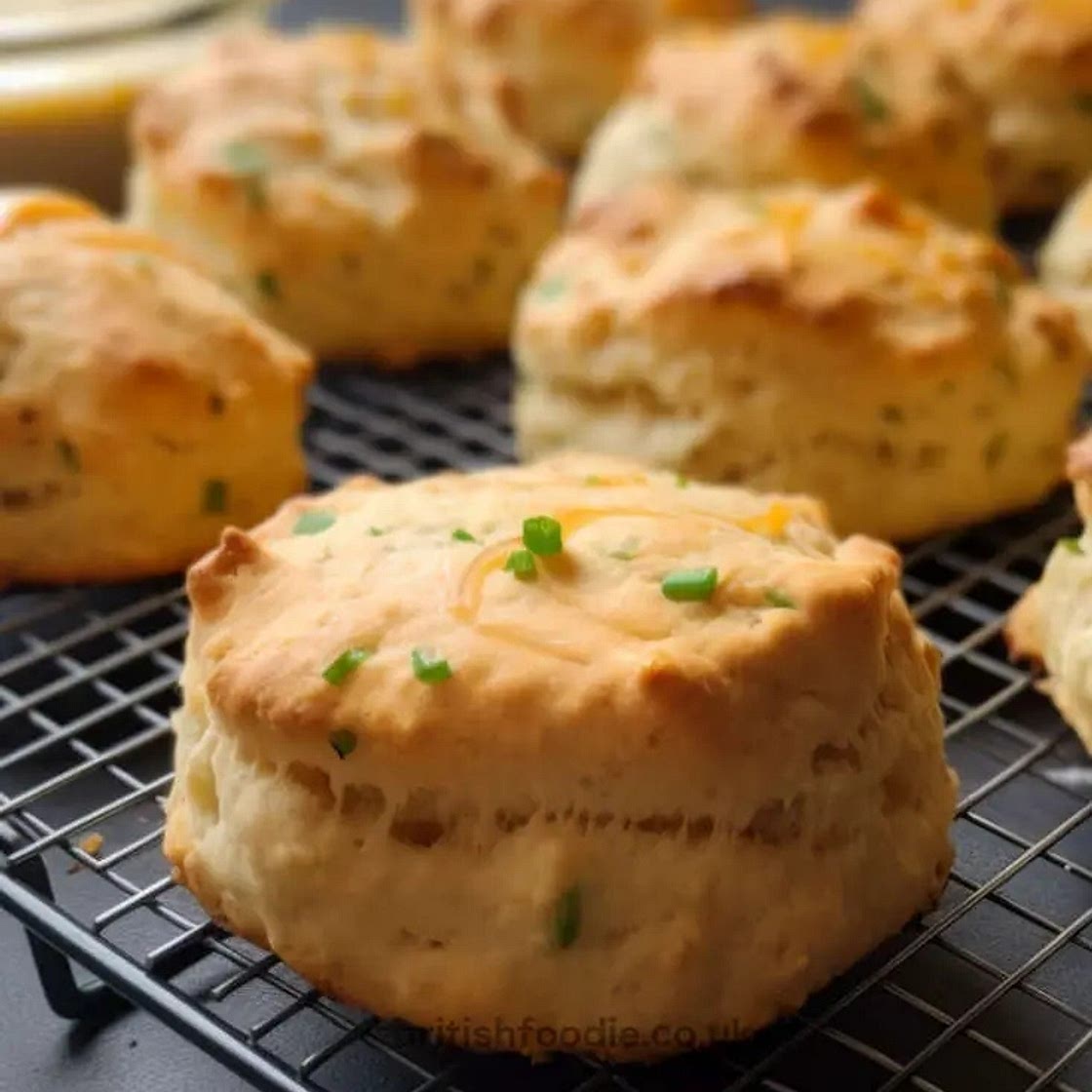 Cheese and Chive Scones with Mustard Mayo