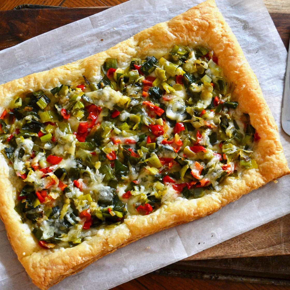 Cheesy Leek & Pepper Tart