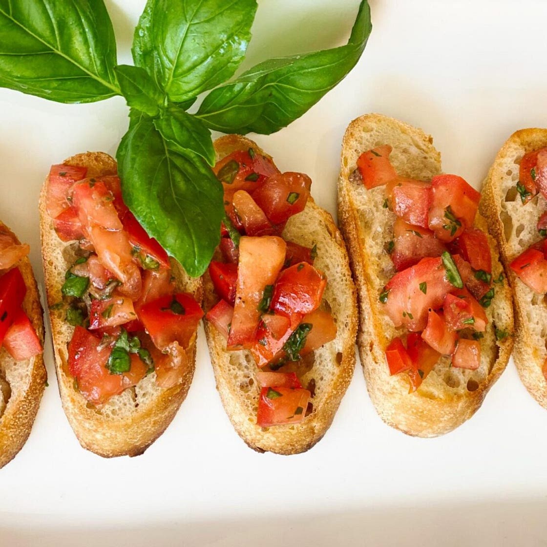 Bruschetta with Tomato, Anchovy, and Garlic