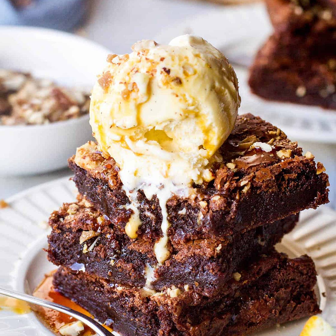 Terry's Orange Brownies with Almond Crunch