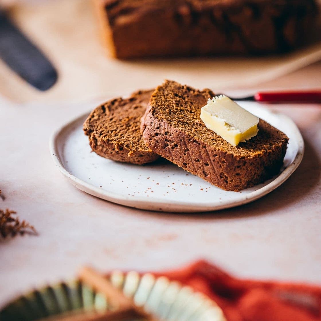 Gluten Free Pumpkin Bread made with Teff Flour