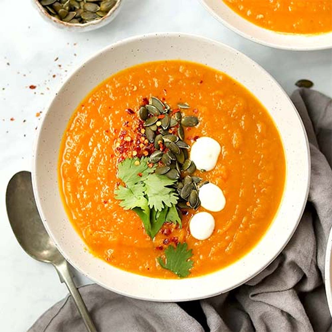 Spiced Sweet Potato and Carrot Soup
