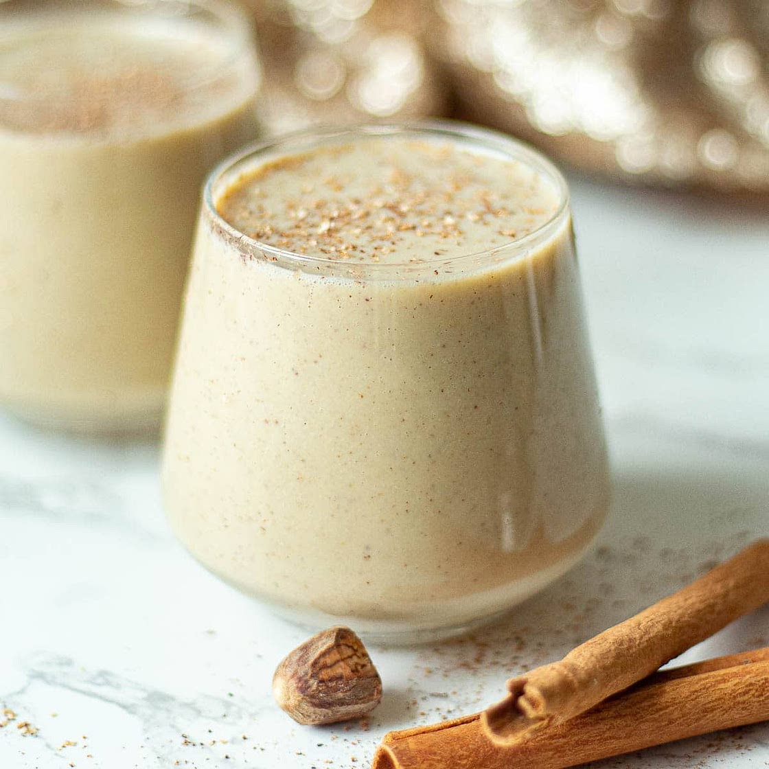 Oat Milk Eggnog - Non Dairy Eggnog Recipe