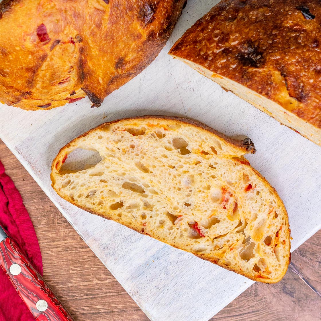 Calabrian Chili and Honey Sourdough Bread