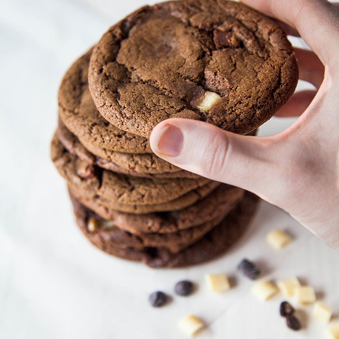 Vegan Triple Chocolate Cookies