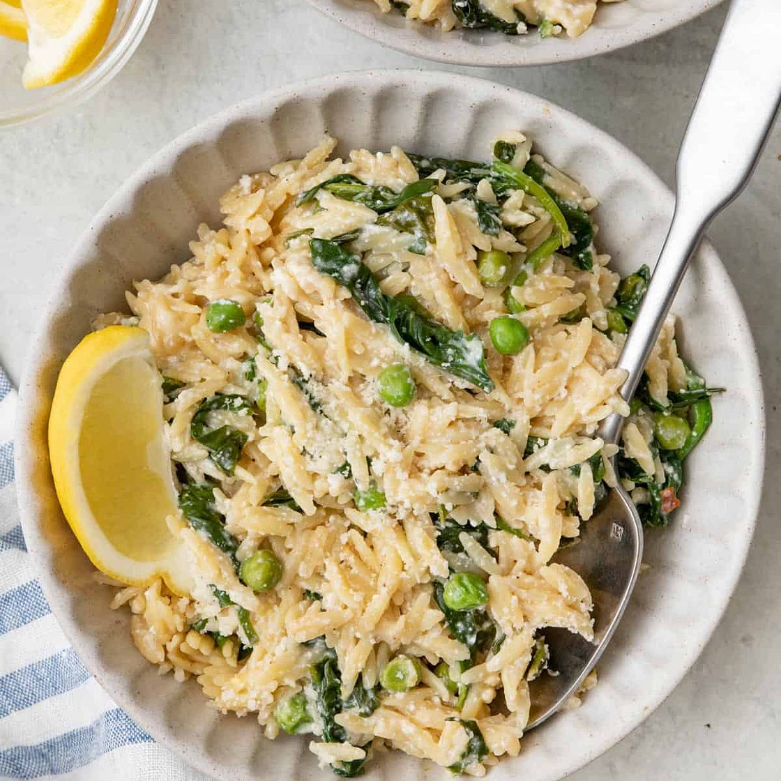 Cheesy Lemon Orzo